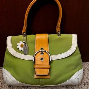 Coach Purse. Bright Green.